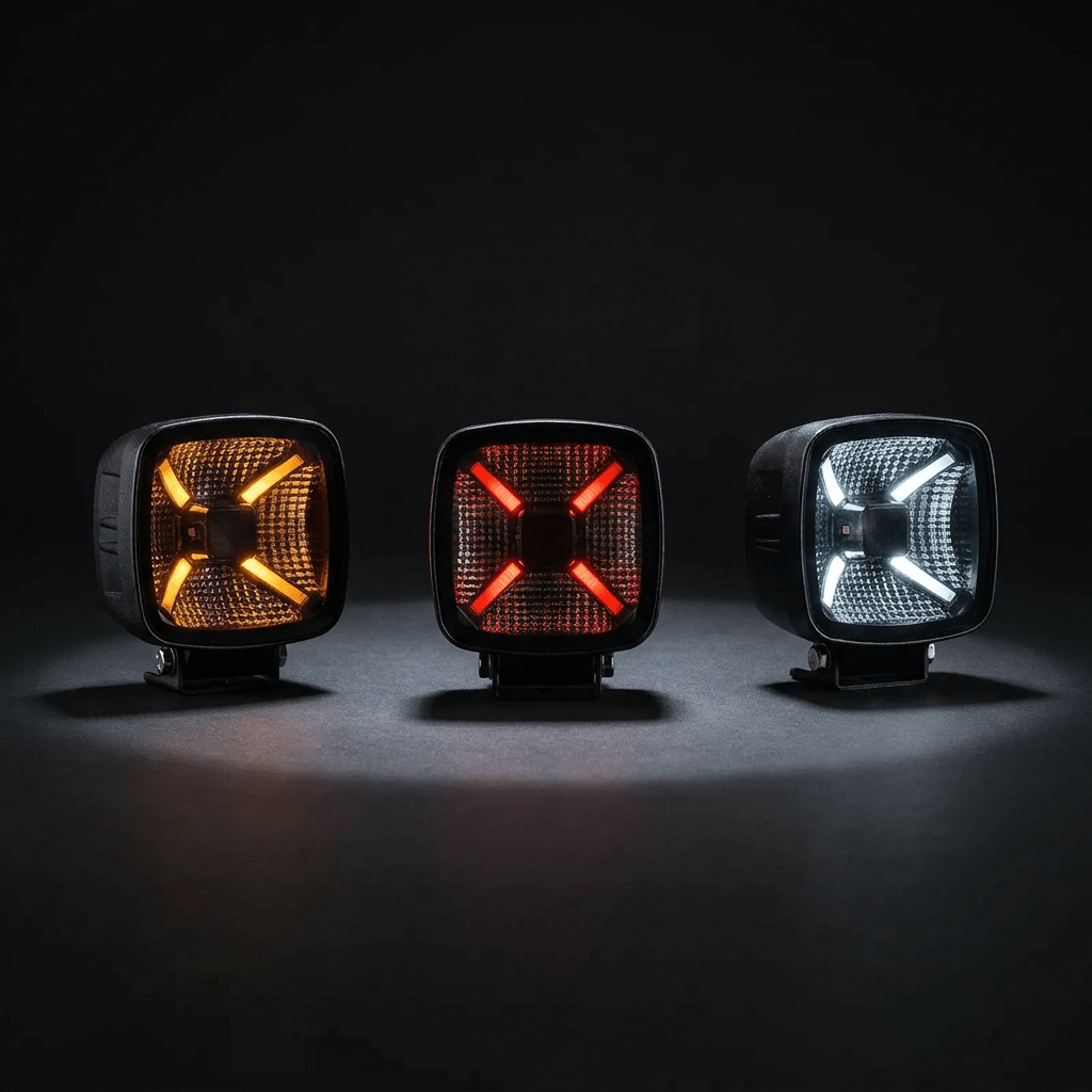 TRITON work light with tri - colour position, a Vertex Series LightLED work lightG23304SRH LightingSRH Lighting