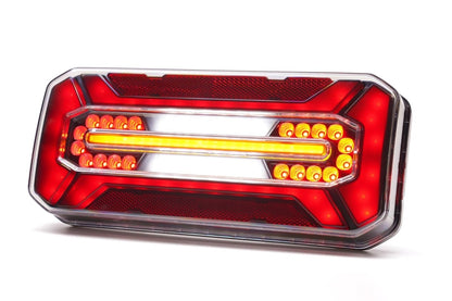 W185 Rear combination lamp BLACKStop, tail, dynamic indicator, reverse, rear fog1291L/P BlackWASSRH Lighting