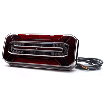 W185 Rear combination lamp BLACKStop, tail, dynamic indicator, reverse, rear fog1291L/P BlackWASSRH Lighting
