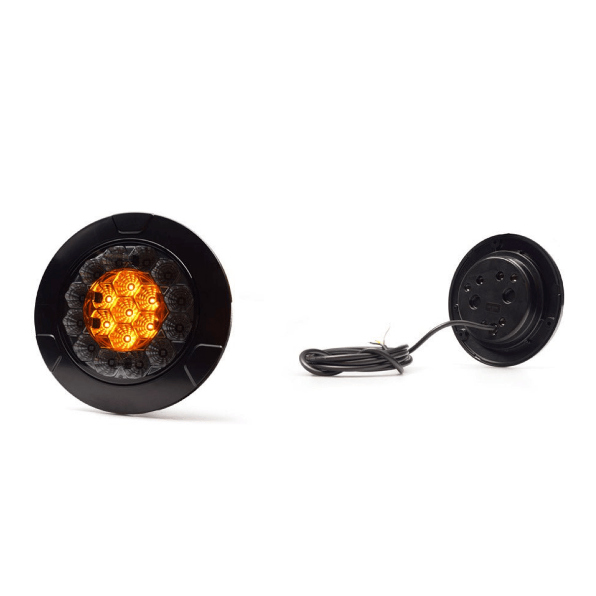 WAS W131 Y BLACK YELLOW multi function round LED rear lampLED Rear Light2235 BLACK YELLOWWASSRH Lighting