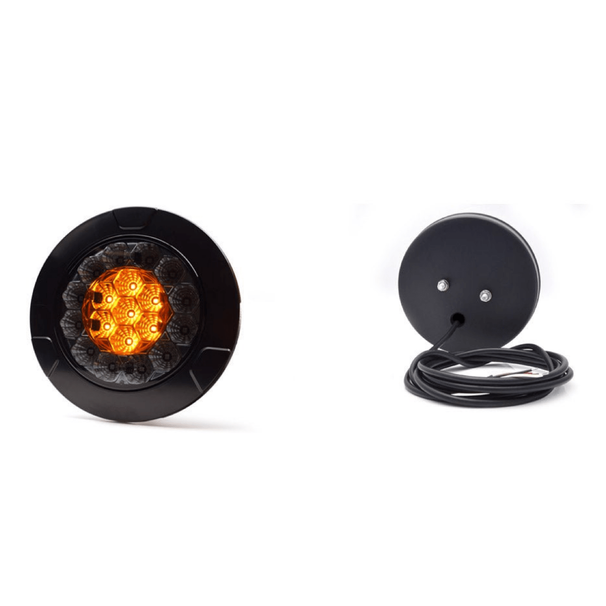WAS W131 Y BLACK YELLOW multi function round LED rear lampLED Rear Light2235 BLACK YELLOWWASSRH Lighting