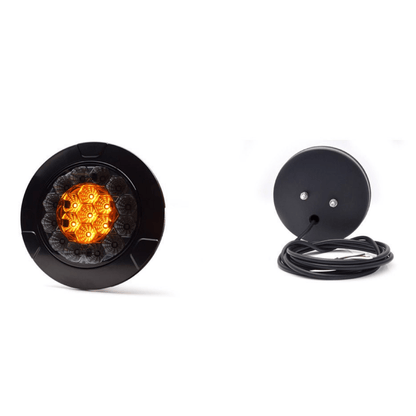WAS W131 Y BLACK YELLOW multi function round LED rear lampLED Rear Light2235 BLACK YELLOWWASSRH Lighting
