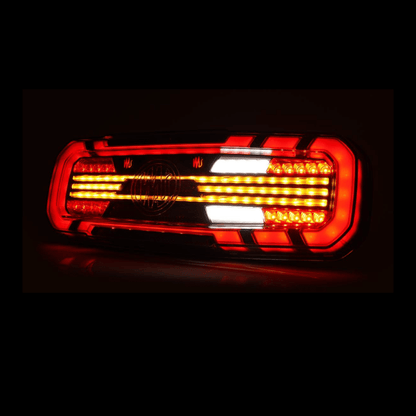 WAS W277 Rear trailer Light with ring indicatorStop, tail, dynamic indicator, reverse, rear fog2376 L BLACK SCHLWASSRH Lighting