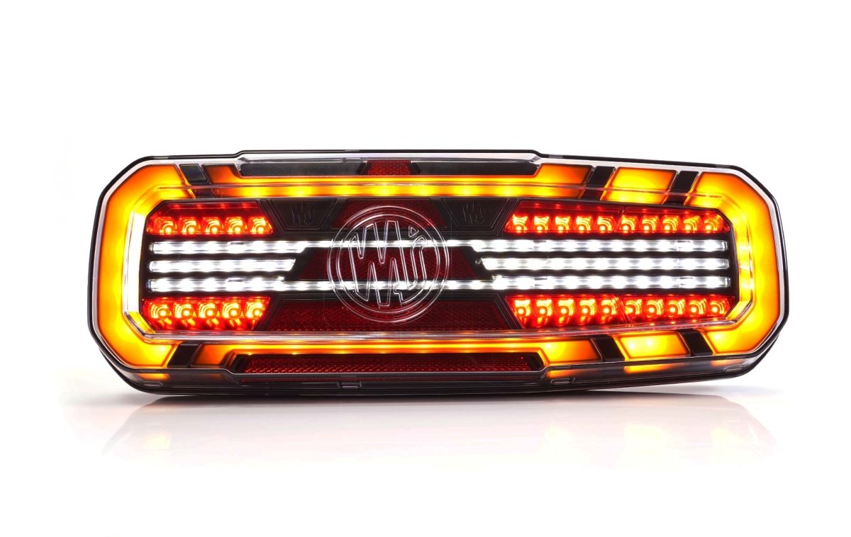WAS W277 trailer Light with ring indicatorStop, tail, dynamic indicator, reverse, rear fog2376 L BLACK SCHLWASSRH Lighting