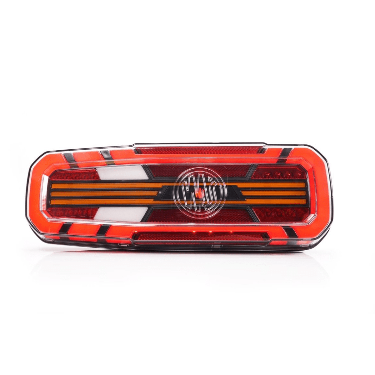WAS W278 Rear truck Light with LINE indicatorStop, tail, dynamic indicator, reverse, rear fog2384L BLACKWASSRH Lighting