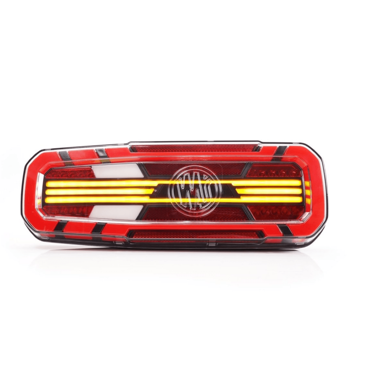 WAS W278 Rear truck Light with LINE indicatorStop, tail, dynamic indicator, reverse, rear fog2384L BLACKWASSRH Lighting