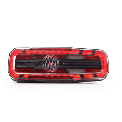 WAS W278 Rear truck Light with LINE indicatorStop, tail, dynamic indicator, reverse, rear fog2384L BLACKWASSRH Lighting