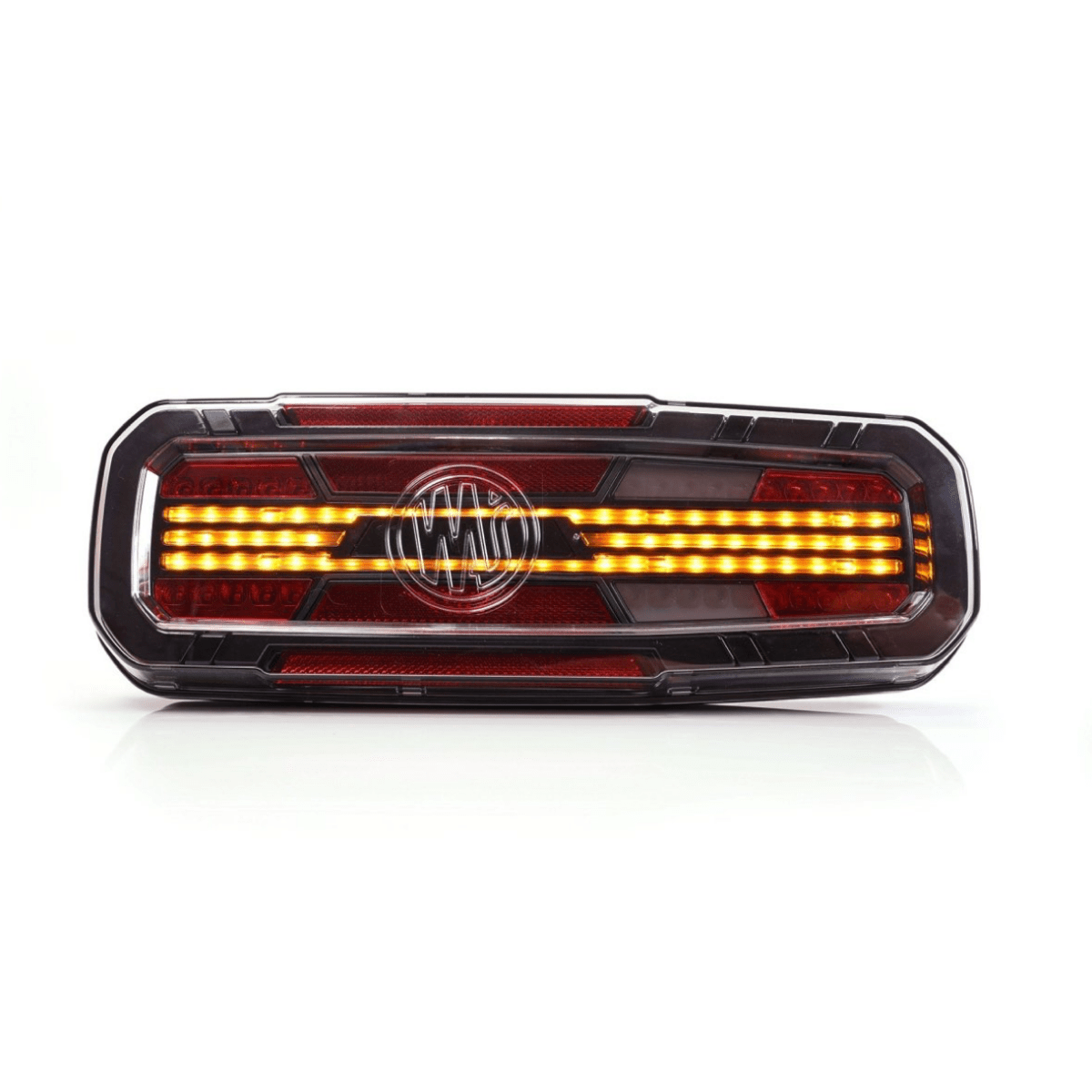 WAS W278 Rear truck Light with LINE indicatorStop, tail, dynamic indicator, reverse, rear fog2384L BLACKWASSRH Lighting