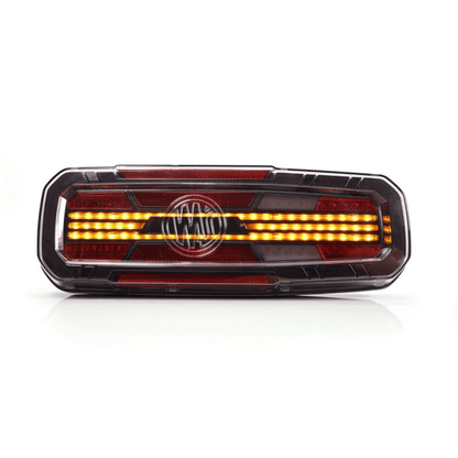 WAS W278 Rear truck Light with LINE indicatorStop, tail, dynamic indicator, reverse, rear fog2384L BLACKWASSRH Lighting
