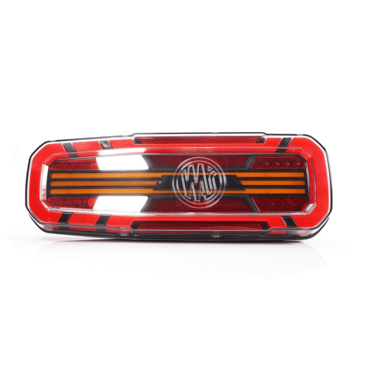 WAS W278 Rear truck Light with LINE indicatorStop, tail, dynamic indicator, reverse, rear fog2384L BLACKWASSRH Lighting