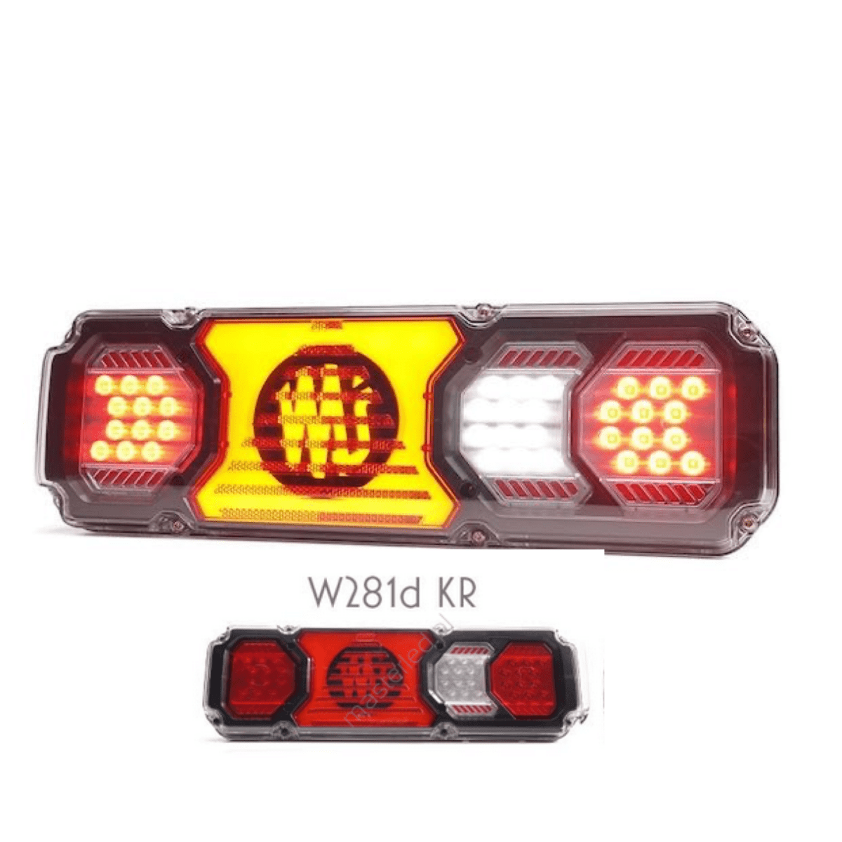 WAS W281D KR LED trailer rear combination lamp RED lensLED Rear LightWASSRH Lighting