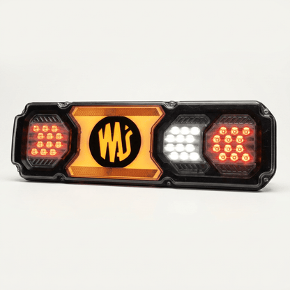 WAS W282D LED 12/24 volt rear combination lamp BLACK lens for trucksLED Rear Light2521 L BLACKWASSRH Lighting