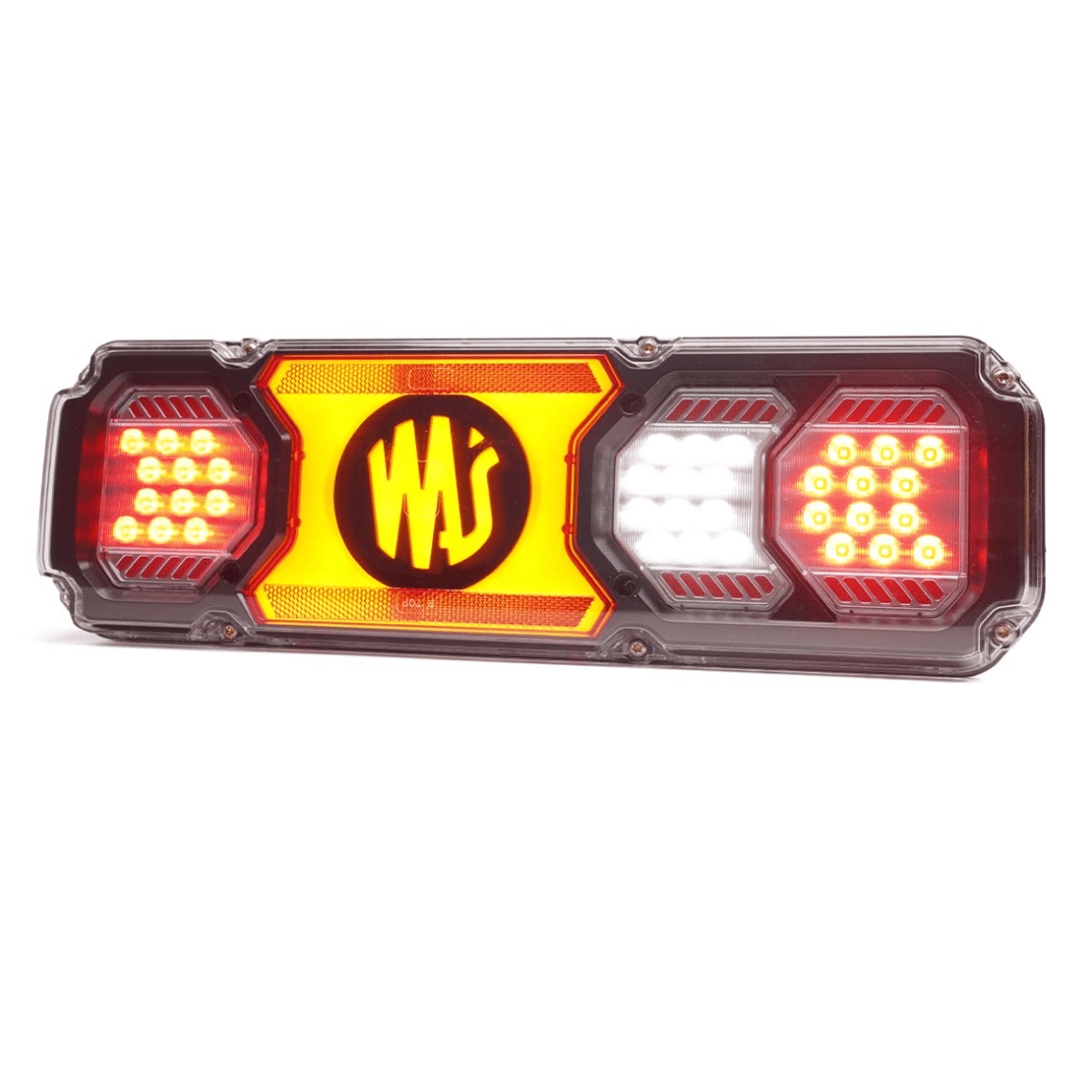 WAS W282D LED 12/24 volt rear combination lamp BLACK lensLED Rear LightWASSRH Lighting