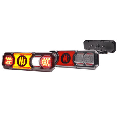 WAS W282D LED 12/24 volt rear combination lamp BLACK lensLED Rear LightWASSRH Lighting