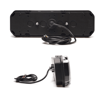 WAS W282D LED 12/24 volt rear combination lamp BLACK lensLED Rear LightWASSRH Lighting