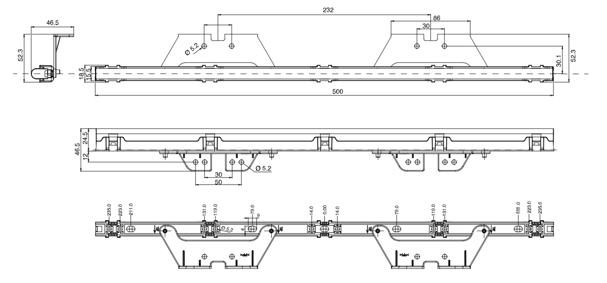 WAS W286 stop light Neon 500mmLED Rear Light2504WASSRH Lighting