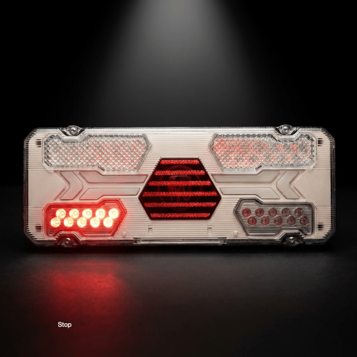 WAS W294ST Rear combination lamp (White)Stop, tail, dynamic indicator, reverse, rear fogWASSRH Lighting