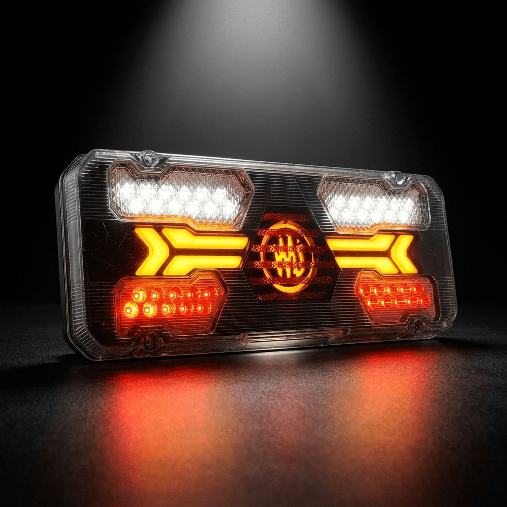 WAS W294ST Rear combination lamp (White)Stop, tail, dynamic indicator, reverse, rear fog2538 ST L WHITEWASSRH Lighting