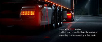 WAS W297.5 Monolithic Stalk Series Outline marker Lamps for truck and trailerLED Outline marker light2553 P SPOTWASSRH Lighting