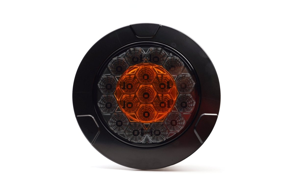 WAS W313 Y BLACK YELLOW multi function round LED rear lampLED Rear Light2235 BLACK YELLOWWASSRH Lighting