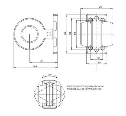 WAS W74.2A METEORS outline marker light swivel mount for truck and trailerLED Outline marker light2586/IWASSRH Lighting