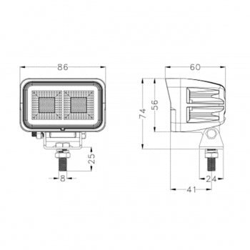 XS Series LED work light 40w 12v 24vXS Series Work Light0609 - 40SRH LightingSRH Lighting