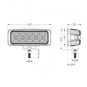 XS Series LED work light 45w 12v 24vXS Series Work Light0609 - 45SRH LightingSRH Lighting